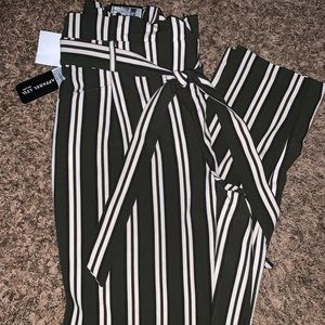 Olive Green, Small Flowy Formal Pants